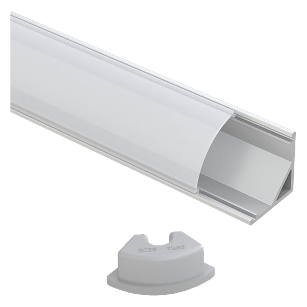 AP59ALUMINUM CORNER CHANNEL LED STRIP LIGHT COVER END CAPS Abba Lighting USA Distributor